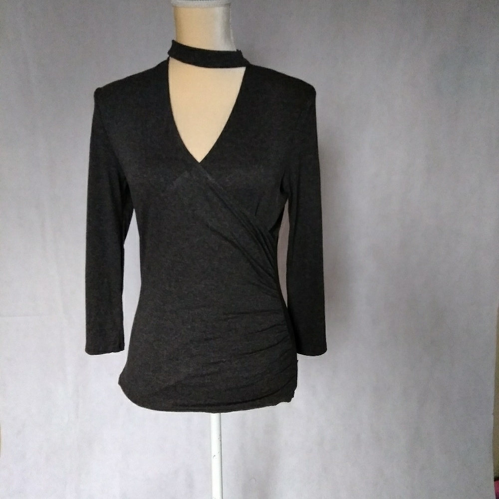 Gray long sleeve top